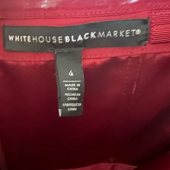 White House Black Market Strapless Red Jumpsuit - Picture 2 of 7